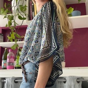 Max Studio Geometric Floral Blouse